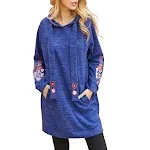 Suéter com capuz de malha, casual, comprimento médio, manga longa, top perfeito para conforto e estilo no dia a dia. — foto 2