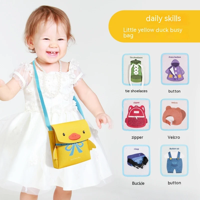 Mochila Escolar Montessori para Bebê Brinquedos Educativos de Educação Infantil Estimula o Desenvolvimento e a Exploração, Aprendizado Divertido. — foto 2