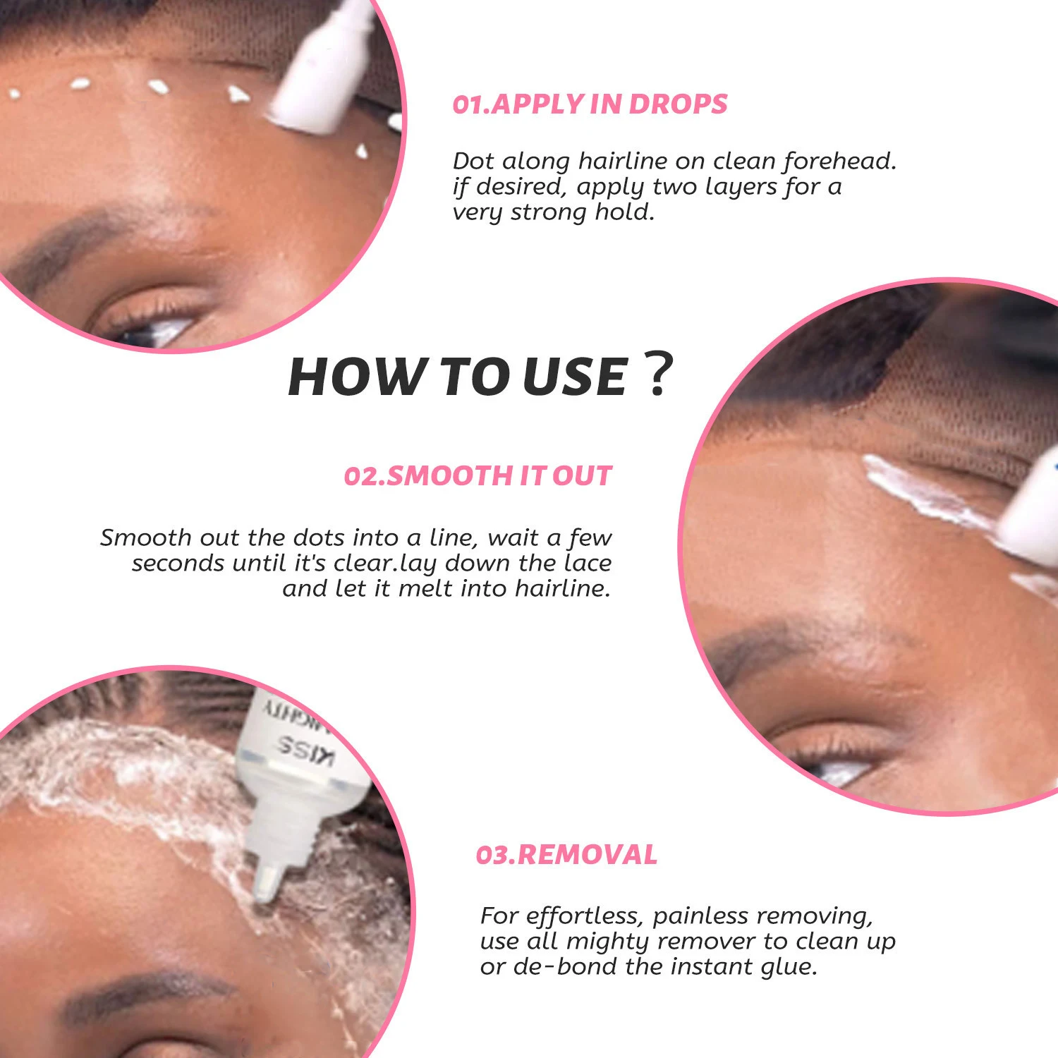 Seamless and long-lasting lace wig glue for secure adhesive head cover. Enjoy a natural look with this durable adhesive, — photo 11