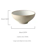 Large Round Deep Bowl White