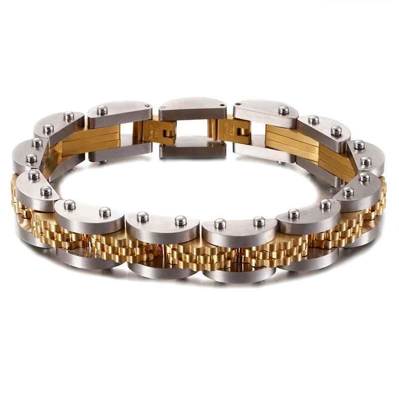 Title 5, Pulseira masculina de aço inoxidável estilo rua...