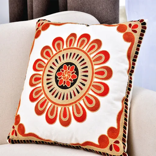 Title 4, Home Textile Pastoral Clan Style Cotton Embroid...