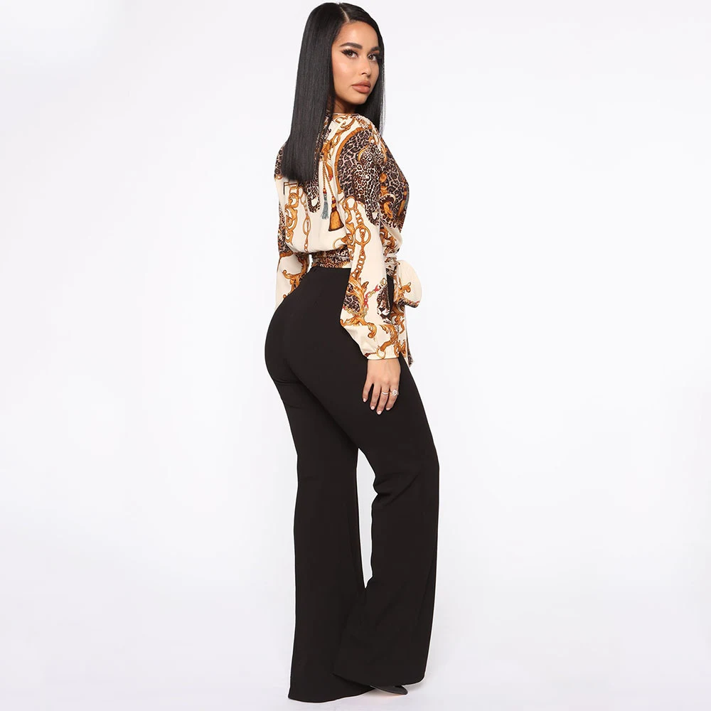 Title 5, Bow Bandage Long Sleeve Short Top