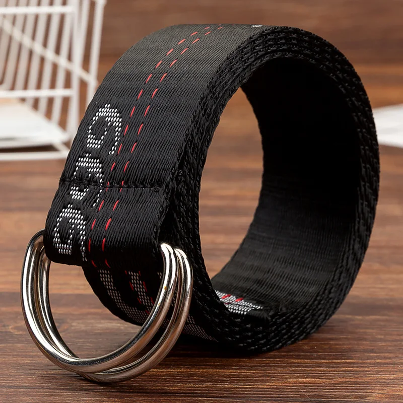 Title 6, Double loop buckle canvas belt