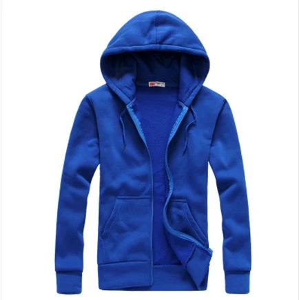 Casual Fashion Sports Sweater for Couples and Youth, Zipper Hooded, Solid Color, Comfortable and Stylish for Everyday We — photo 1