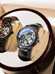 Relógio Automático Mecânico Masculino Couro Vazado Simples À Prova D'água, perfeito para uso diário e elegante. — foto 3