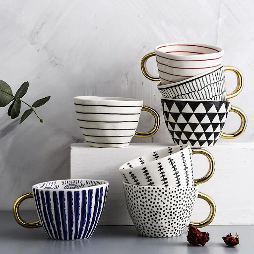 Title 1, Creative Tea Cup, Light Luxury, Simple Design, ...