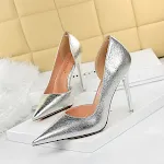 High heel shoes with a pointed toe, shallow mouth, and hollow sides. Experience stylish comfort and elevate your look fo — photo 3