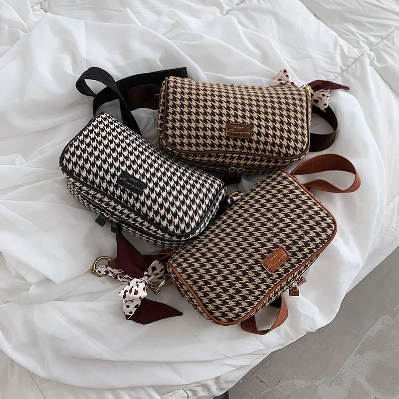 Title 2, Casaco Sweet Wind Houndstooth Tecido Moda Ins V...