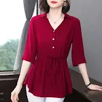 Wine Red Half Sleeve