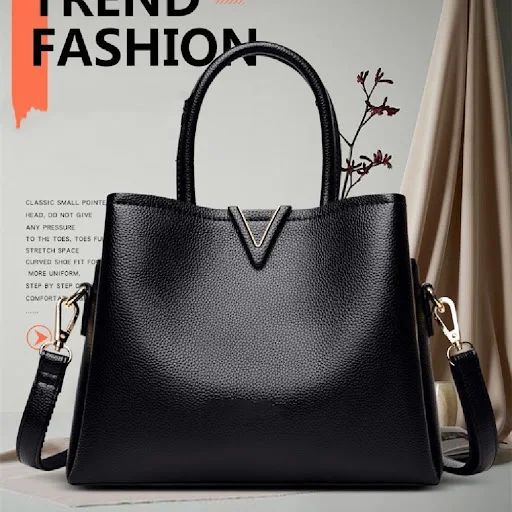 Title 7, Bolsa tote de couro macio, portátil e elegante,...