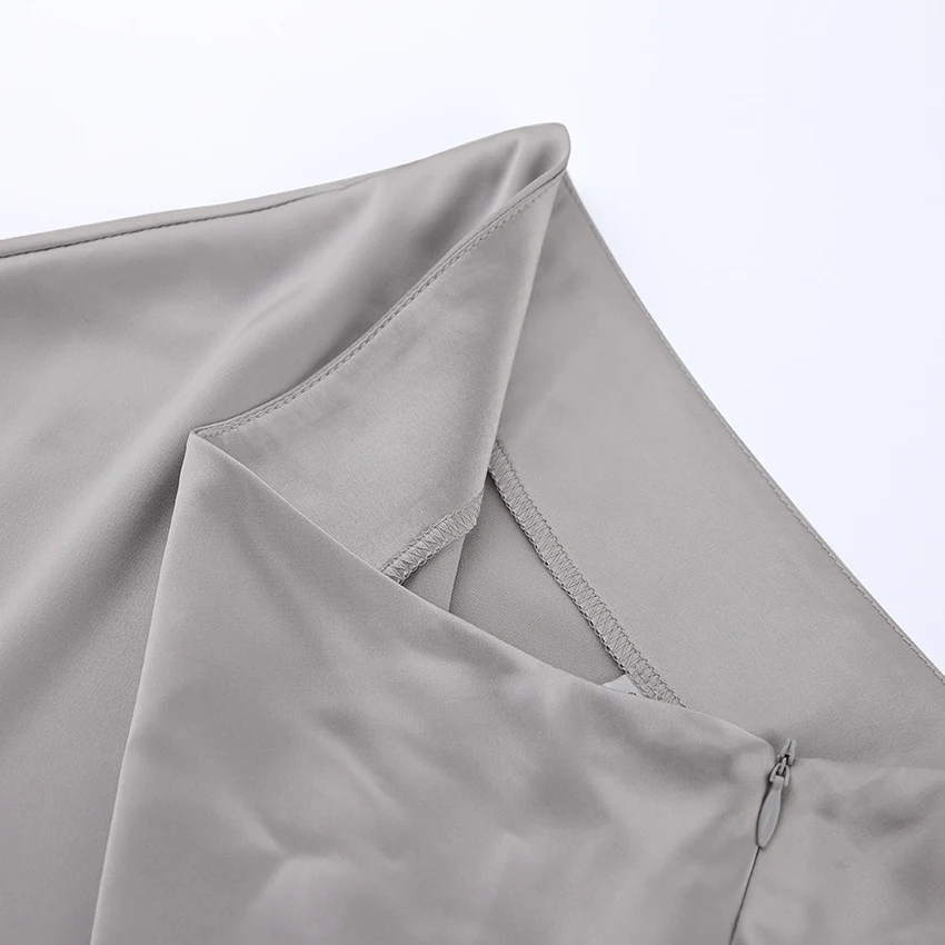 Title 2, Elegant Long Sleeve High Waist Artificial Silk ...