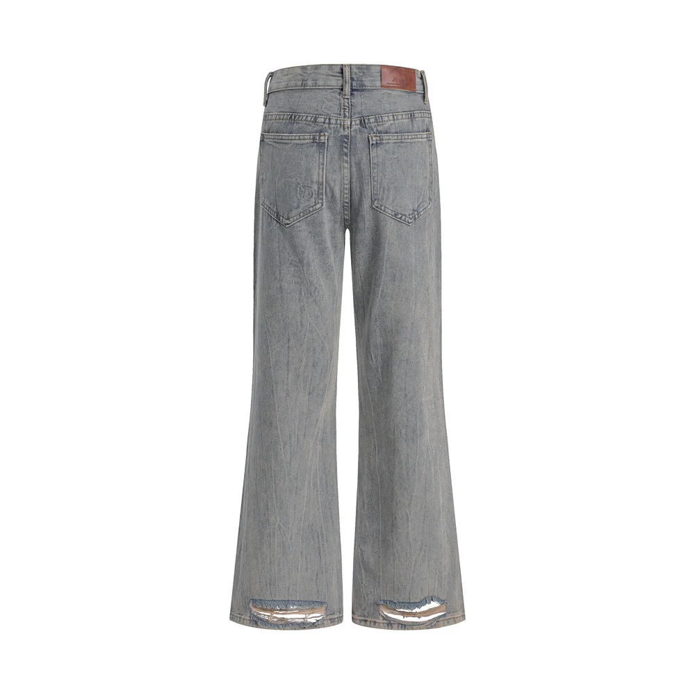 Title 8, Muške Jeans Farmerke sa Štampom Slova i Efektom...