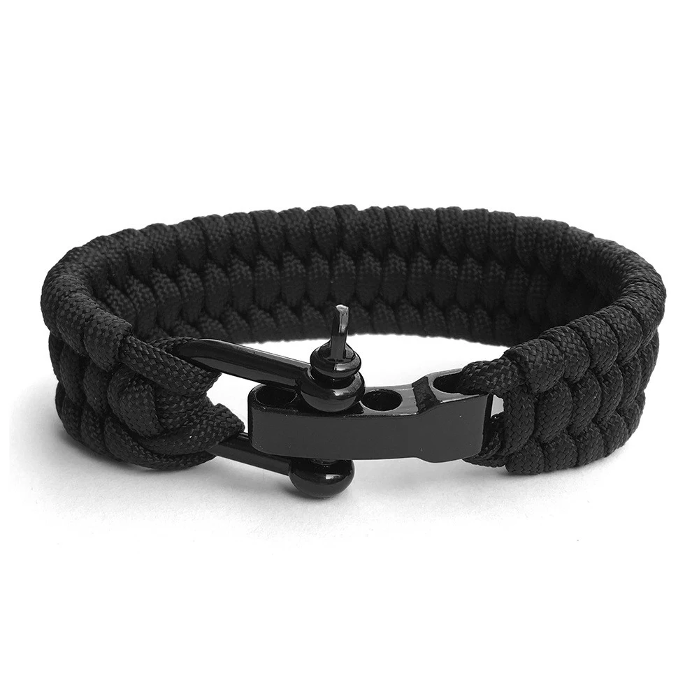 Pulseira trançada com paracord de sete núcleos para montanhismo, camping e emergências ao ar livre. Essencial para sobrevivência. — foto 10