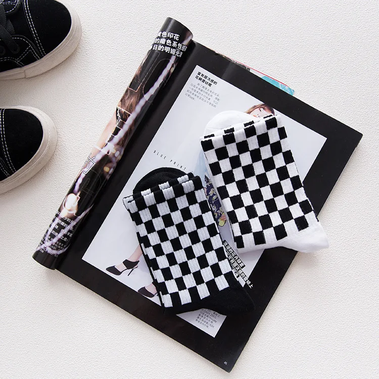 Men's Cotton Socks Black and White Houndstooth Plaid Classic Socks, comfortable and stylish, perfect for everyday wear o — photo 8