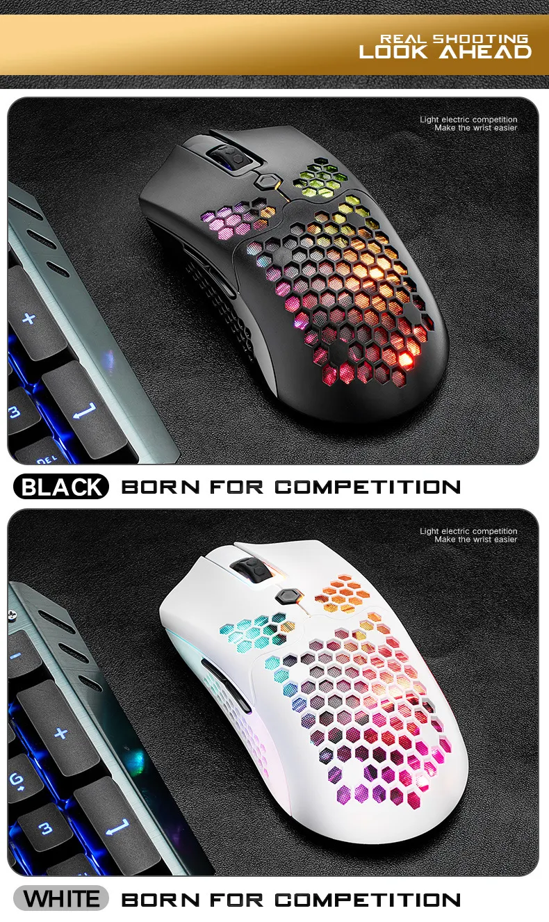 Title 11, Mouse sem fio Wolf X2 RGB para jogos com modo d...