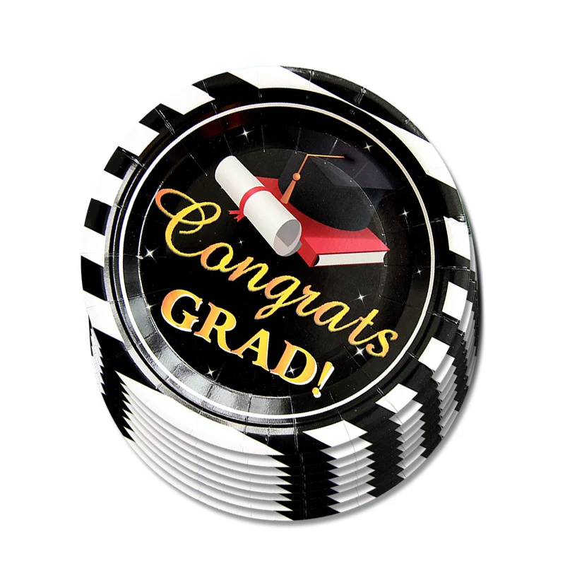 Title 2, Set stoviglie usa e getta a tema laurea, perfet...