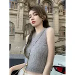 Autumn And Winter Outerwear Short Exposed Navel Sexy Suspender Top — photo 6