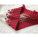 Christmas Drawstring Vintage Ferris Wheel Preppy Style Handmade Sweater — photo 3
