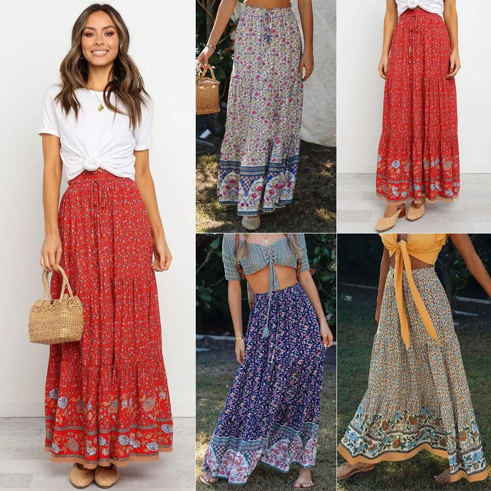 Title 3, Womens all-match skirt with elastic waist and ...