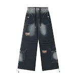 Revamp your old ripped wide-leg jeans for a stylish male look. Repair, restyle, and give your worn jeans a modern, updat — photo 5
