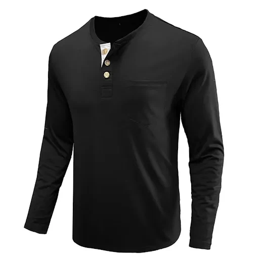 Title 8, Mens Long Sleeve Round Neck T-shirt – Comforta...