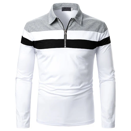 Title 4, Mens Long-sleeved Shirt with Three-color Stitc...