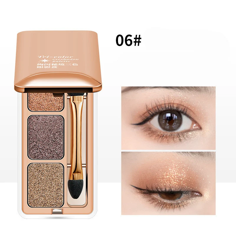 Title 8, Three Color Eyeshadow Plate With Pearly Light E...