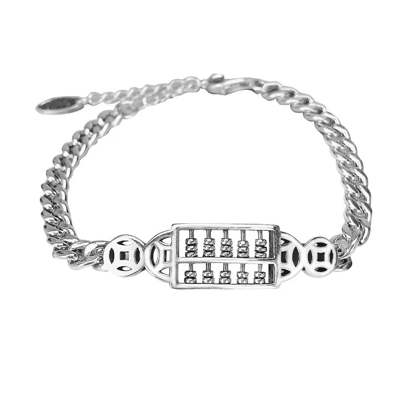 Pulseira de ábaco feminina em prata esterlina S925, estilo clássico e étnico, charme e elegância para mulheres. — foto 4