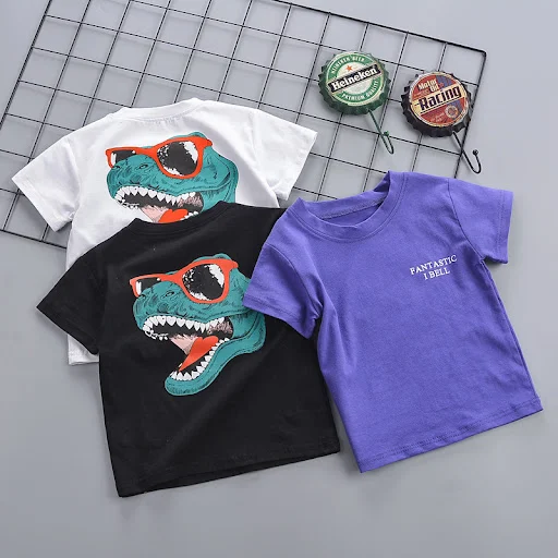 Title 4, Childrens Summer Bottoming Shirt Korean Version