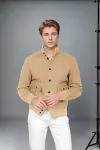 Men's Design Long Sleeve Stand Collar Top, a stylish and versatile shirt for a comfortable and modern look. Perfect for — photo 6