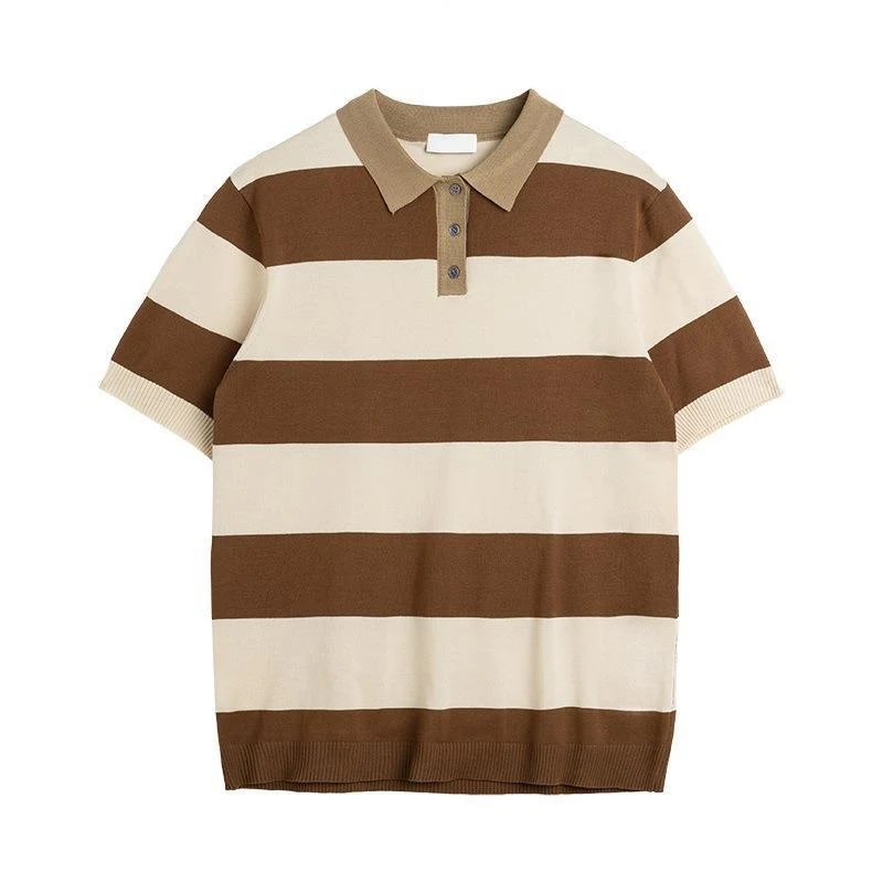 Business Striped Short-sleeved T-shirt Men, a comfortable and stylish choice for work or casual wear. Perfect fit and pr — photo 1