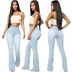 Jeans de ganga slim fit, moda e sucesso em vendas, combinam com tudo, perfeitas para qualquer ocasião. Design moderno e elegante, realçam a sua silhueta. — foto 4