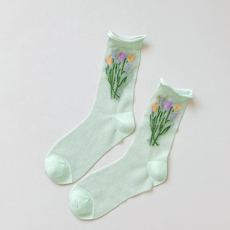 Title 1, Womens Fashion Breathable Tulip Socks