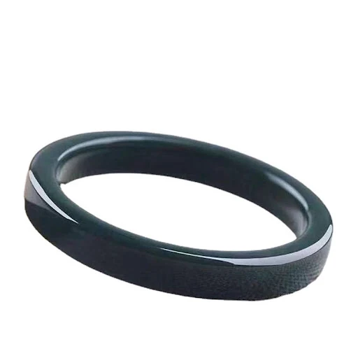 Title 5, Pulseira de jade Hetian cinza jade verde escuro...