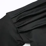 Top a pieghe con maniche lunghe con spalle scoperte e design a pieghe Top irregolare in tinta unita con ombelico slim fit — foto 14
