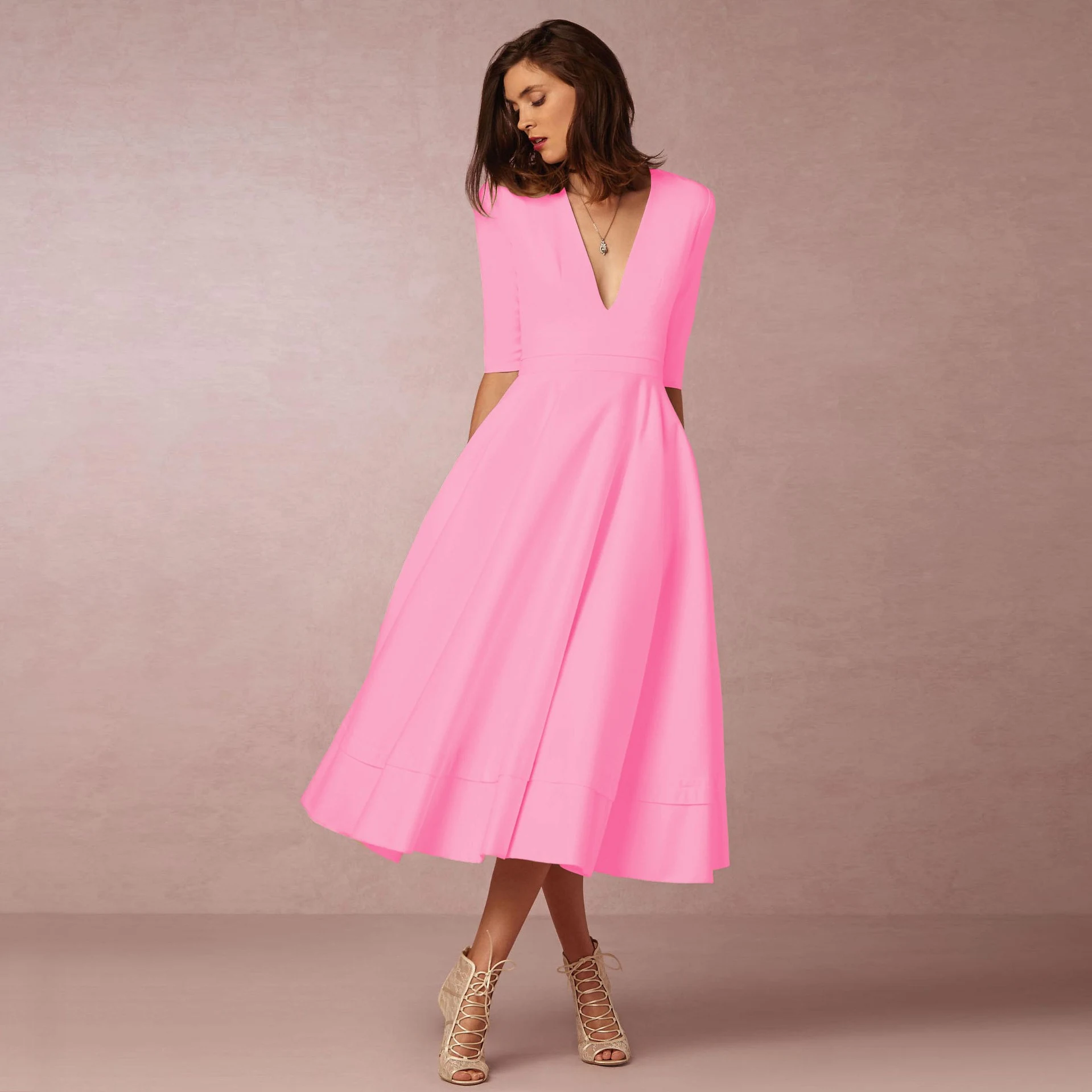 Title 11, Womens Clothing Evening Dress Sexy Deep V Mid-...