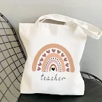 Bolsa de lona estampada de ombro único, ideal para o dia a dia. Leve, durável e estilosa, perfeita para carregar seus pertences essenciais. — foto 4