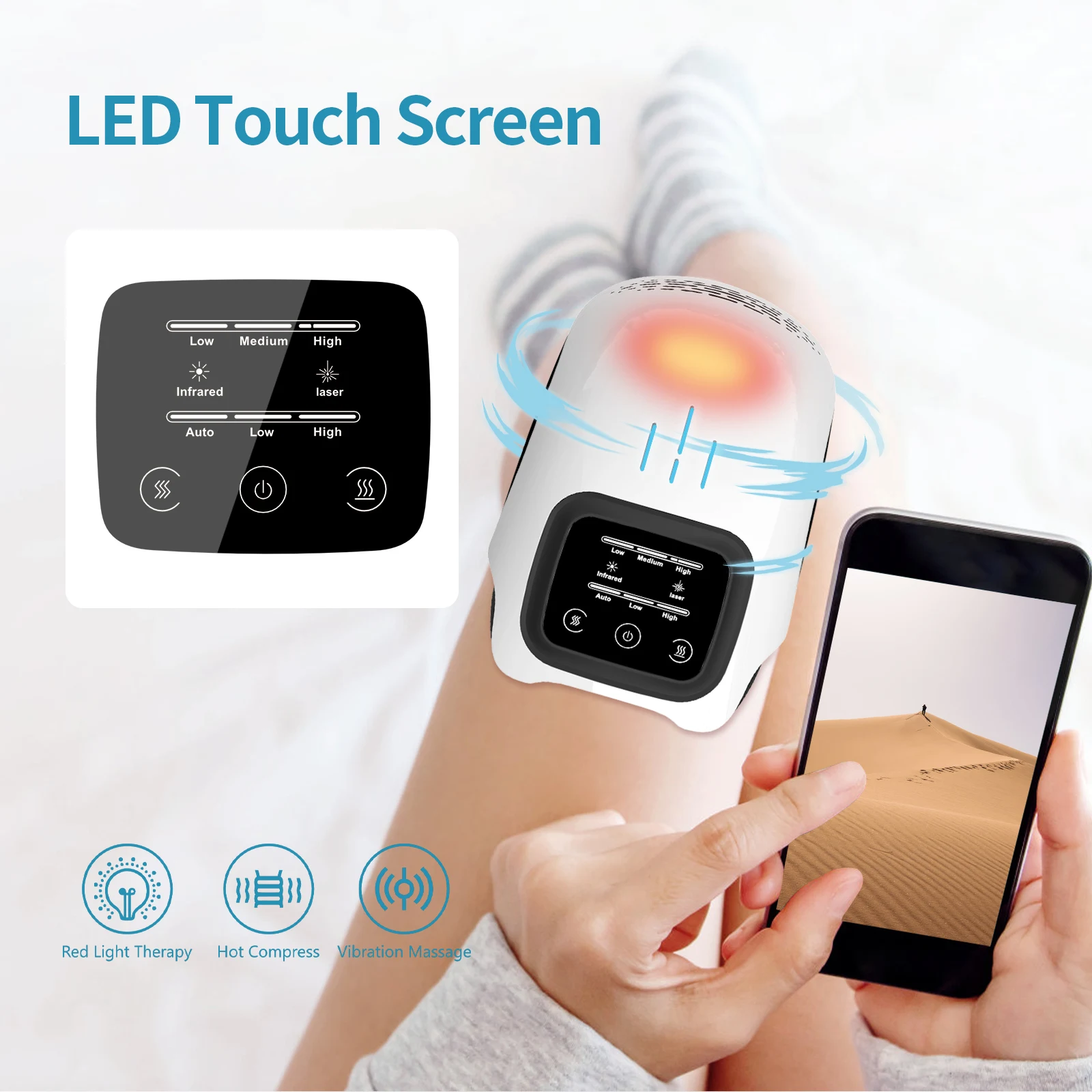 Intelligent Knee Massager Electric Knee Physiotherapy Relieves Pain, Improves Circulation, Reduces Swelling, and Promote — photo 6