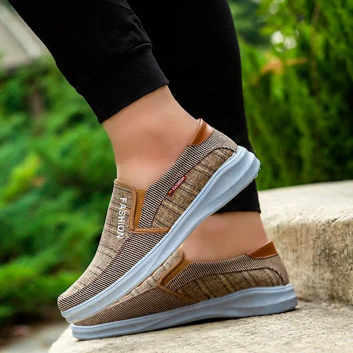 Title 2, Chaussures paresseuses en tissu pour hommes, co...