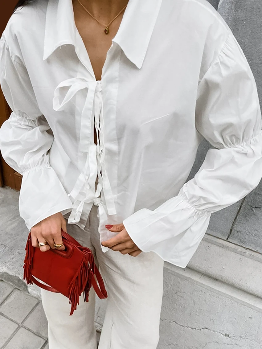 Title 6, Womens Cotton Design Lace-up Shirt