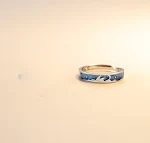 Anéis de casal ao estilo chinês, elegantes e simples. Uma forma moderna e significativa de expressar amor e compromisso, perfeitos para usar juntos. — foto 3