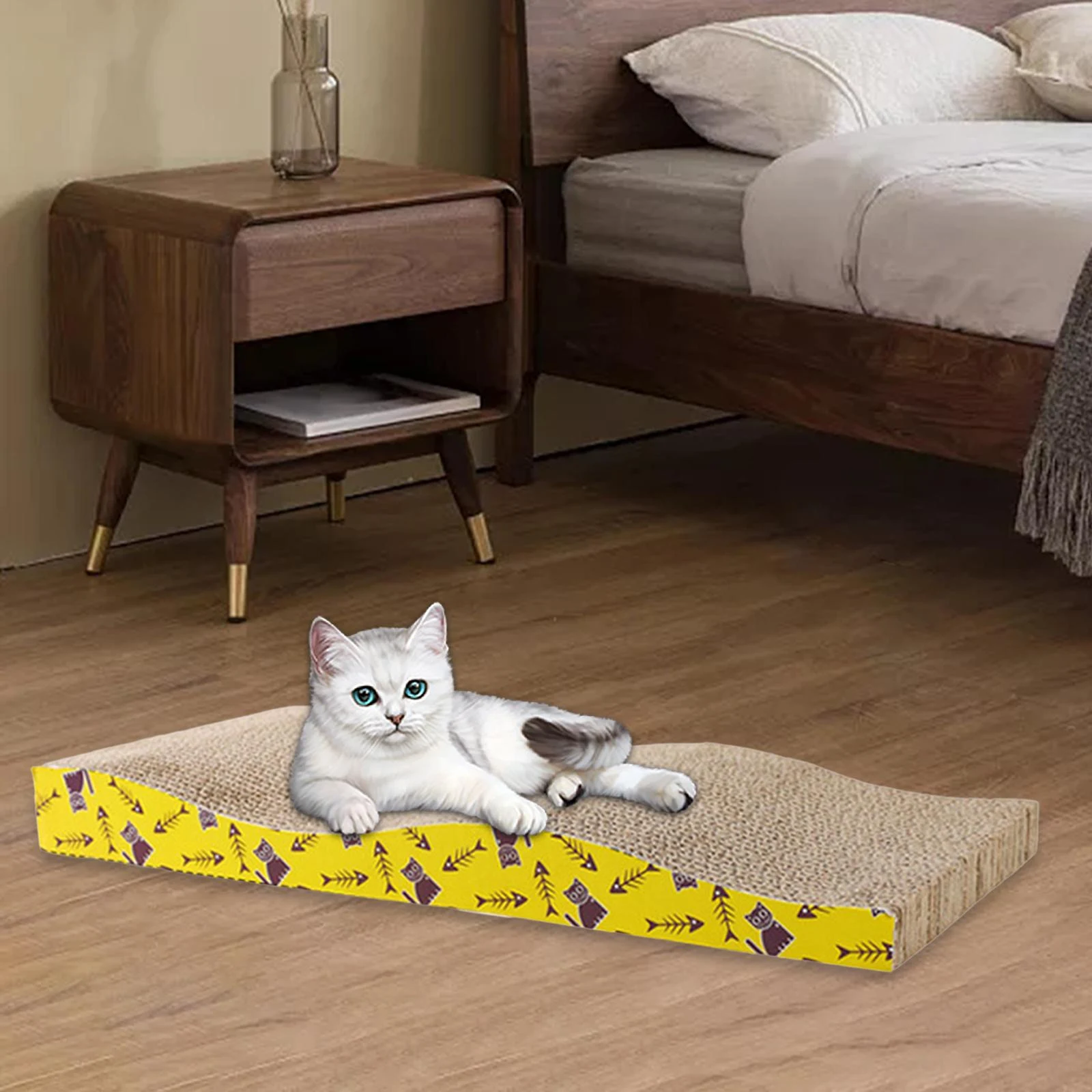 Title 2, Cat Scratchers Cardboard Scratch Pad Nest Inter...