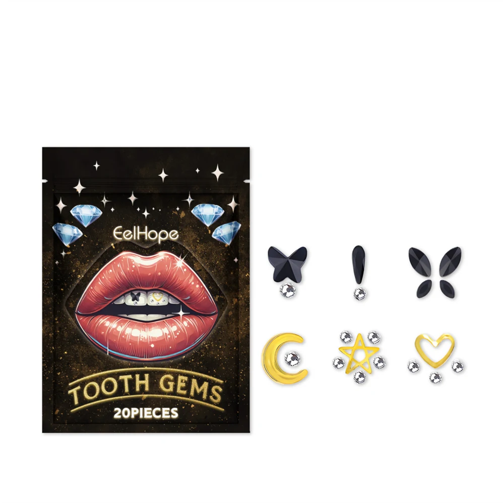 Sparkle Dental Diamante Decorativo Moda Belleza Adhesivo Levantar Dientes Brillos Brillantes Sonrisa Instantánea Decoración Fácil Aplicación — foto 1