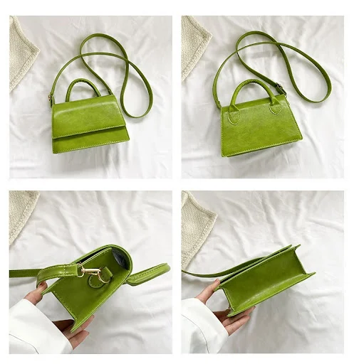 Title 7, Bolsa crossbody pequena quadrada e simples para...