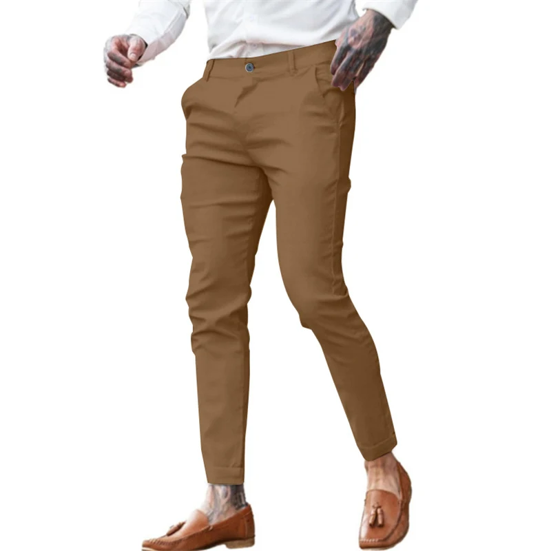 Men's Twill Cotton Stretch Fashion Slim Pencil pants offer a comfortable, slim fit and stylish look perfect for everyday — photo 6