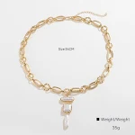 Colar com pingente de pérola barroca artesanal para mulheres, um acessório elegante e sofisticado que complementa qualquer look. — foto 5