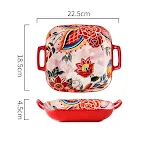 9inch double ear square plate