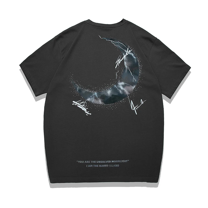 Camiseta manga curta Moon Series masculina. Conforto e respirabilidade para o dia a dia. Perfeita para atividades casuais e ao ar livre com estilo moderno. — foto 5