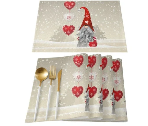 Title 2, Christmas Placemat Non-slip Heatproof Protect y...